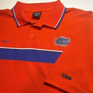 Florida Gators Nike‎ Team Orange Dri Fit Polo Shirt Mens XL NCAA Football Gator